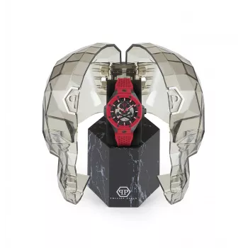 Philipp Plein The $kull King Herren-Quarzuhr PWPFA0524 44 mm Schwarzes Silikon