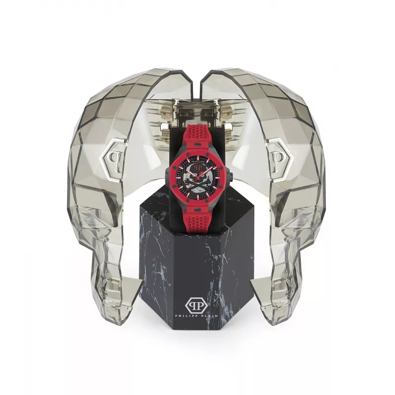 Philipp Plein The $kull King Herren-Quarzuhr PWPFA0524 44 mm Schwarzes Silikon