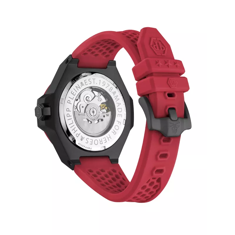 Philipp Plein The $kull King Herren-Quarzuhr PWPFA0524 44 mm Schwarzes Silikon