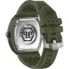 Philipp Plein The $kull Herrenuhr PWVBA0223 44mm Edelstahl Quarz Schwarzes Zifferblatt Silikonarmband