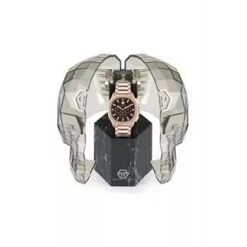 Philipp Plein The Skeleton Herren-Quarzuhr PWSAA0623 44mm Schwarzes Silikonarmband