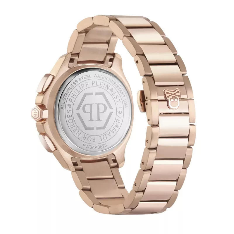 Philipp Plein The Skeleton Herren-Quarzuhr PWSAA0623 44mm Schwarzes Silikonarmband