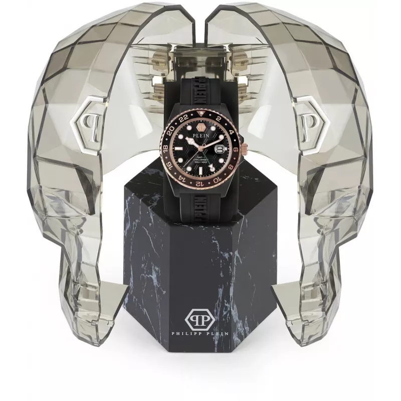 Philipp Plein The Skeleton Herren-Quarzuhr PWYBA0823 44mm Schwarzes Silikon