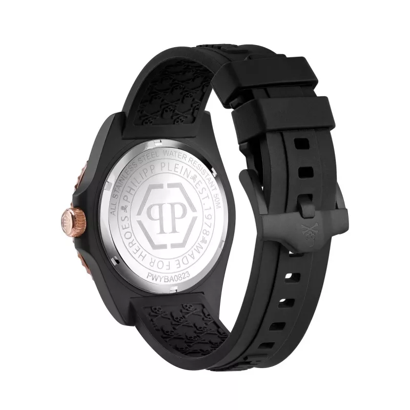 Philipp Plein The Skeleton Herren-Quarzuhr PWYBA0823 44mm Schwarzes Silikon