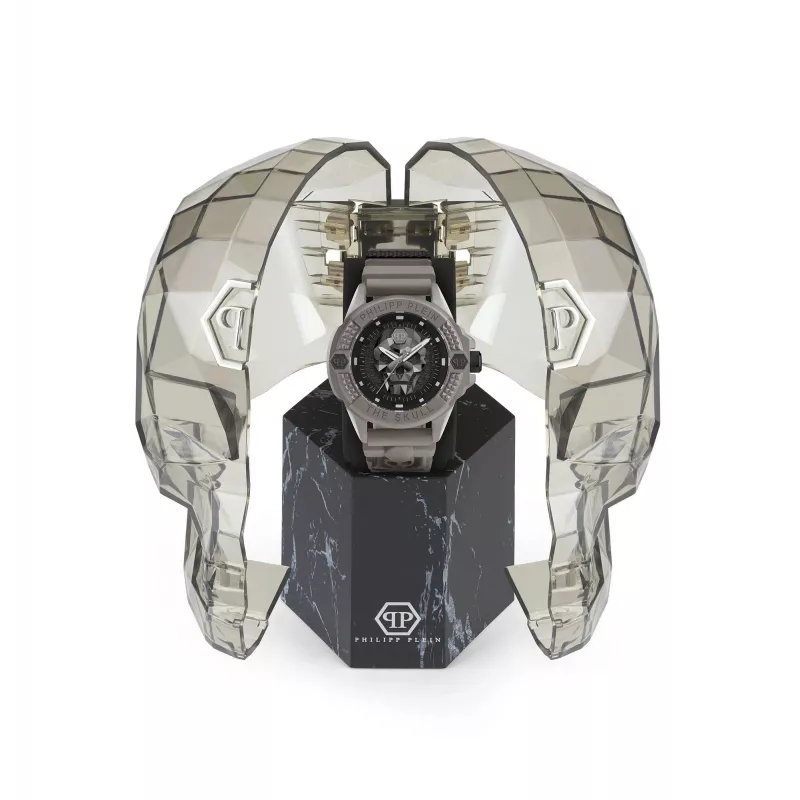 Philipp Plein The Skeleton Herrenuhr PWUBA0323 44mm Black IP Edelstahl Silikon