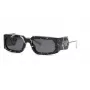 PHILIPP PLEIN Unisex Sonnenbrille SPP119M580Z21 - Schwarzer Acetatrahmen, graue Polycarbonatgläser, UV400-Schutz