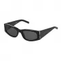 Philipp Plein Damen Cat-Eye-Sonnenbrille SPP025S550700 - Glänzend schwarzes Acetat, rauchfarbene Gläser, UV400