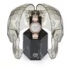Philipp Plein Damenuhr PWEAA0821 32mm Edelstahl Quarz Uhr mit schwarzem Totenkopf-Zifferblatt