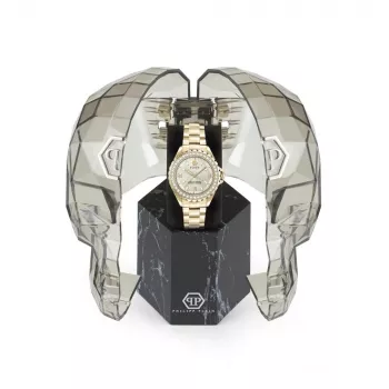 Philipp Plein Damen PWPOA0624 The G.O.A.T. Quarz Analoguhr 38 mm Roségold-Ton