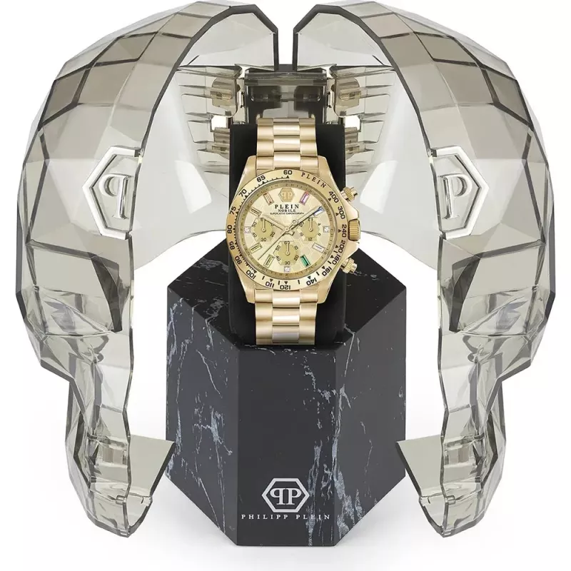 Philipp Plein Damen PWSBA0223 Quarz Analog Uhr 38mm Roségold Edelstahl