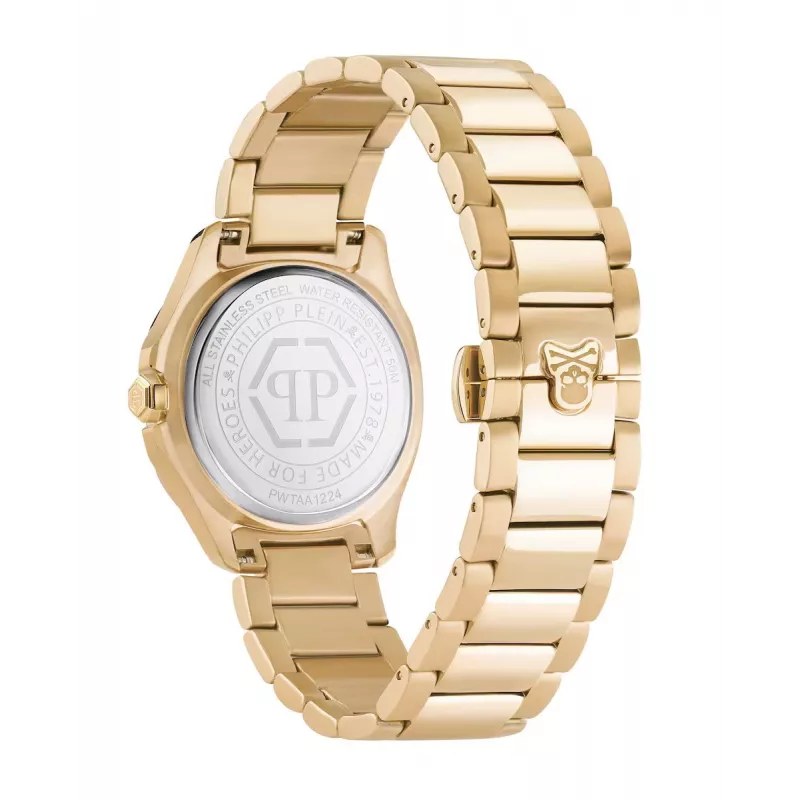 Philipp Plein Damen PWTAA1224 The G.O.A.T. Quarz Analog Uhr 37mm Roségold Edelstahl