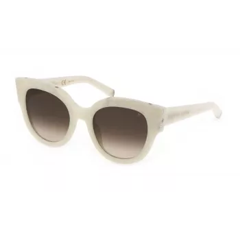 Philipp Plein Damen-Sonnenbrille SPP026S5309YL Gold/Gelb Acetat-Gestell Braune Verlaufsgläser 53mm