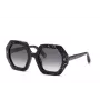 PHILIPP PLEIN Damen-Sonnenbrille SPP039M530869 - Schwarzer Rahmen, graue Gläser, 53 mm