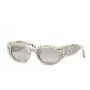 Philipp Plein Damen-Sonnenbrille SPP066M5109YL - Schwarz/Gold-Farbener Rahmen, Graue Gläser, 51/21/135 mm