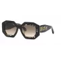 Philipp Plein Damen-Sonnenbrille SPP098M530700 - Schwarzer Acetat-Rahmen, graue Gläser, 53 mm