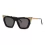 Philipp Plein Damen-Sonnenbrille SPP134S520700 Gold-Ton Metallrahmen Braune Gradientengläser 52mm