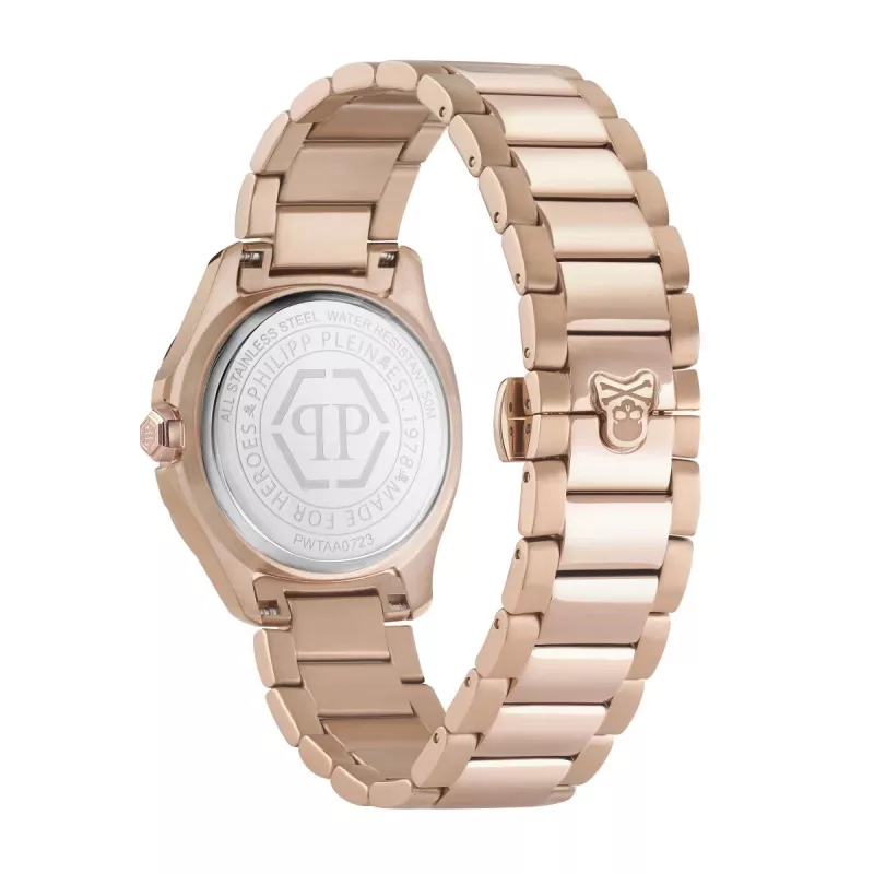 Philipp Plein Damen The Skeleton Quarzuhr PWTAA0723 38mm Schwarzes Silikon
