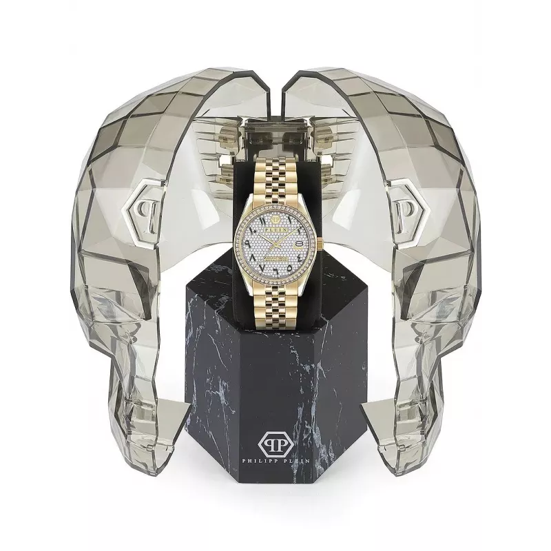 Philipp Plein Damenuhr PW2BA0223 38mm Roségold-Ton Edelstahl Weißes Silikon