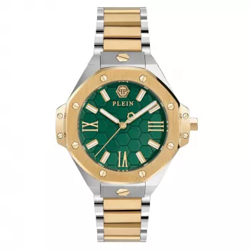 Philipp Plein Damenuhr PWBDA0724 39mm Quarz Edelstahl Silikon Schwarz