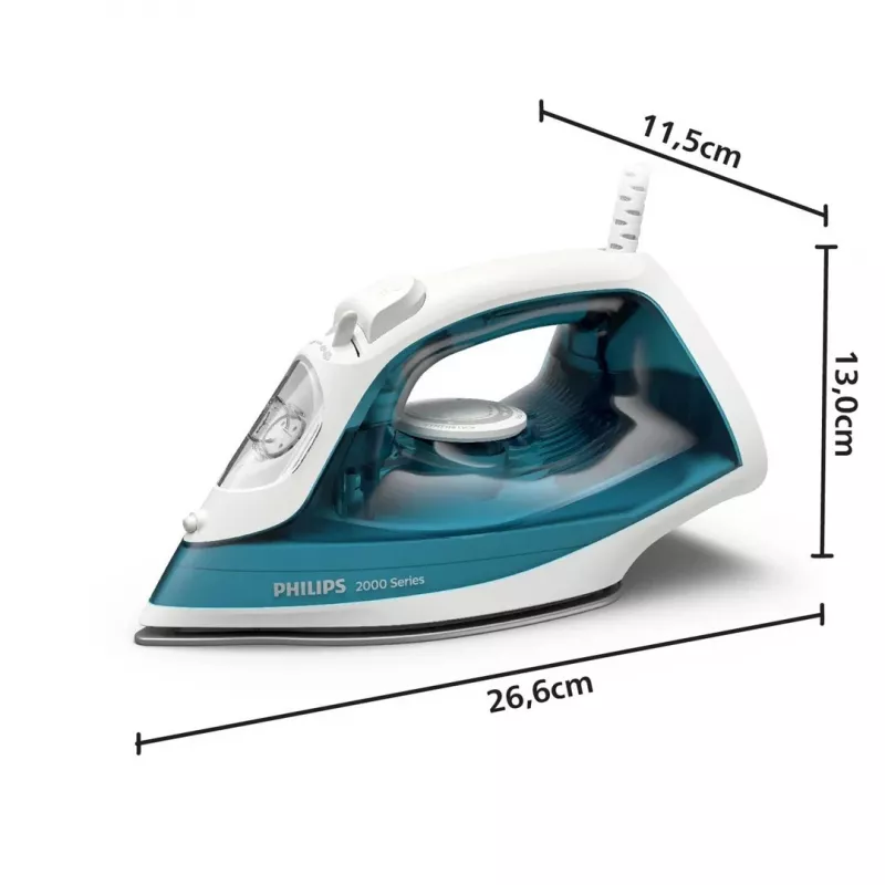 Philips 2000 series DST2010/20 Dampfbügeleisen, 2000 W, Antihaft-Bügelsohle, 200 ml Wassertank, Grau