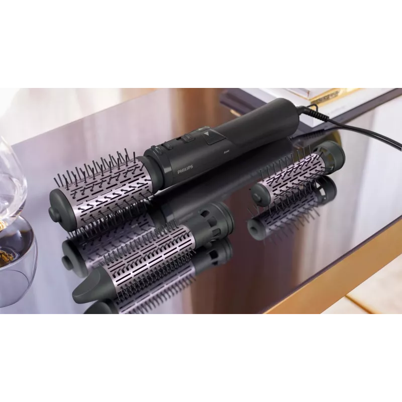 Philips 7000 Series BHA715/00 Haarstyling-Lockenbürste, Warmgrau/Rosa, 1000W, 1,8m