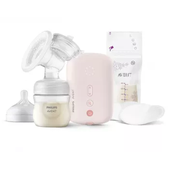 Philips AVENT SCF395 Elektrische Milchpumpe - Einzeln, Natural Motion Technology, 8 Stimulations- und 16 Expressionsstufen, BPA-frei, Digitales Display, Leise