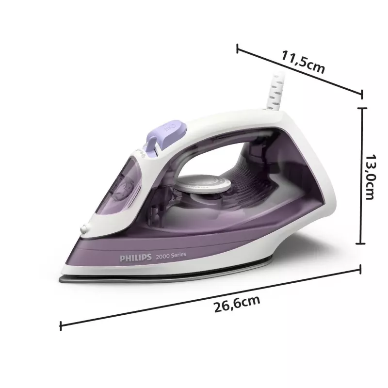 Philips DST2020/30 Dampfbügeleisen, 2000 W, Antihaft-Bügelsohle, Blau/Weiß