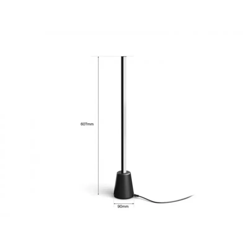 Philips Hue Gradient Play Tischleuchte Smart LED, E27, 7,5 W, 1100 lm, Tunable White & 16 Millionen Farben, Schwarz