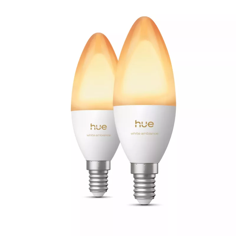 Philips Hue White Ambiance Candle Bulb E14 B39 EU 2er-Pack