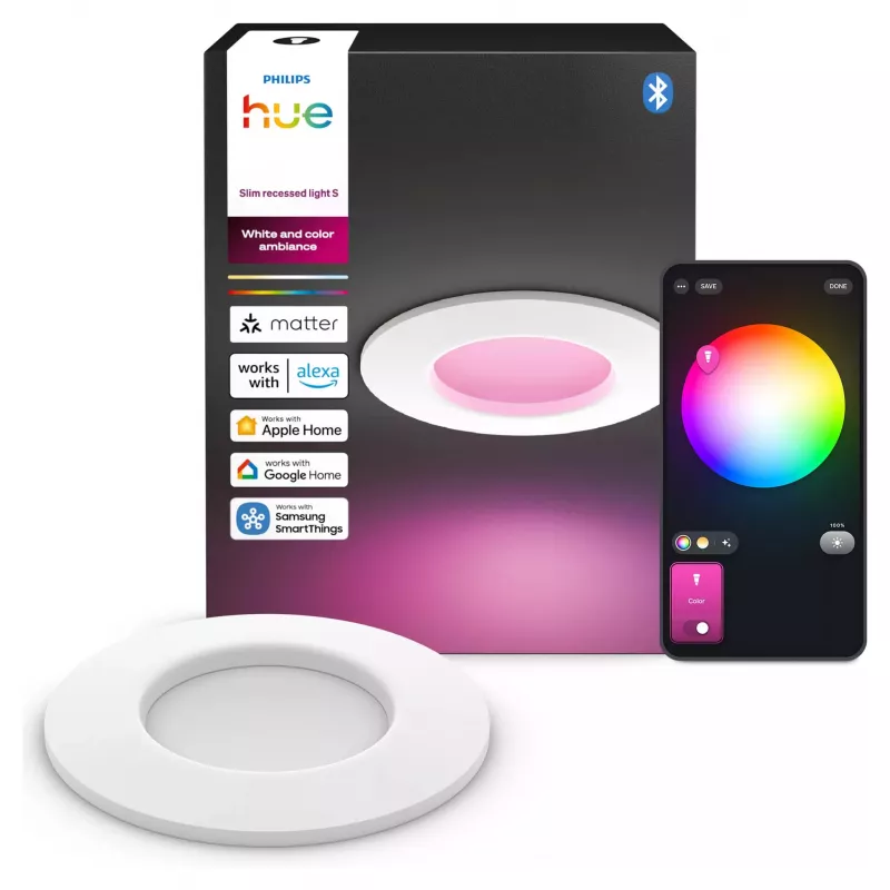 Philips Hue White & Color Ambiance Slim Recessed Light S EMEA White