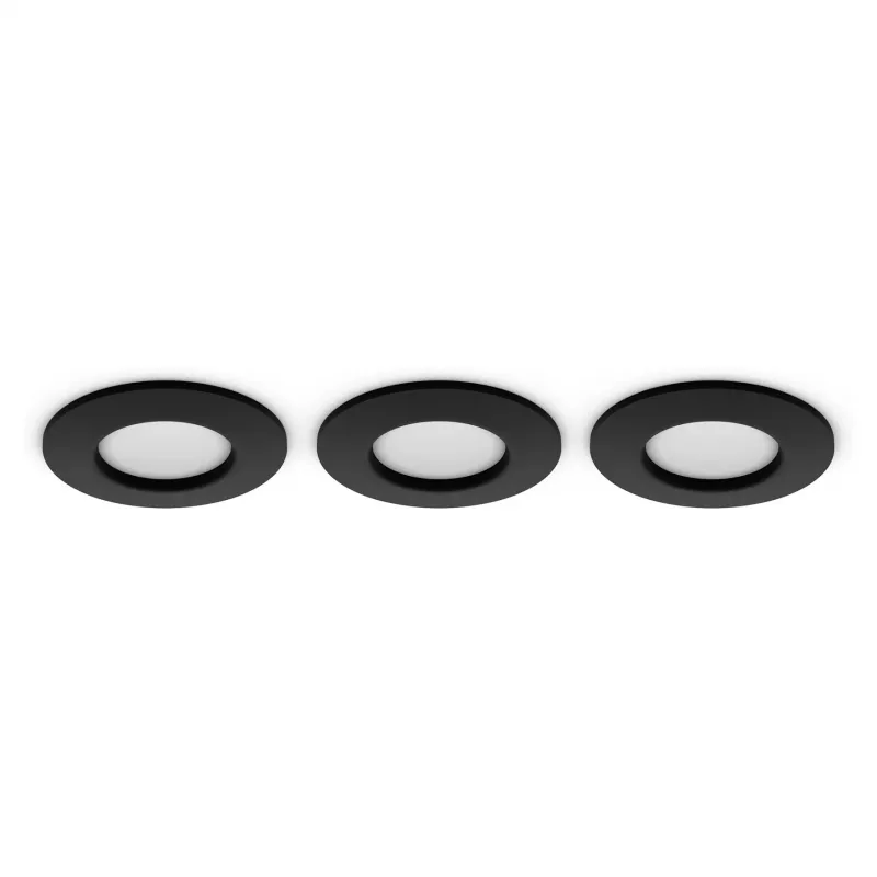 Philips Hue White & Color Ambiance Slim Recessed Light S x3 - Schwarz