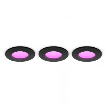 Philips Hue White & Color Ambiance Slim Recessed Light S x3 - Schwarz