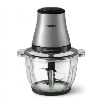 Philips Series 5000 Food Processor Chopper HR1504/00, 800 W, 2,1 L Schüssel, Weiß