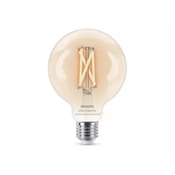 Philips Smart Wi-Fi G95 E27 Smart LED-Lampe, Tunable White 2700-6500K, 60W-Äquivalent, klar