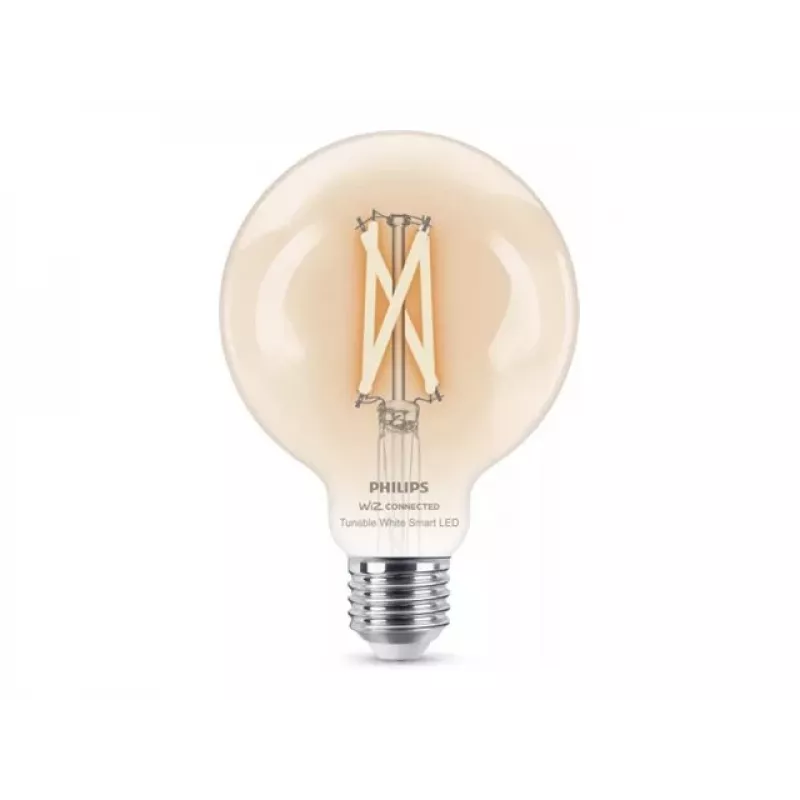 Philips Smart Wi-Fi G95 E27 Smart LED-Lampe, Tunable White 2700-6500K, 60W-Äquivalent, klar