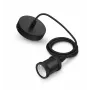 Philips Vintage Pendelleuchte E27 Fassung Schwarze Abdeckung Schwarz