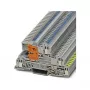 Phoenix 3076028 UTI 2,5-PE/L/NT 3-stöckiger Installationsklemmenblock, Schraubanschluss, 2,5 mm², 400 V, 24 A, Hutschienenmontage, Grau