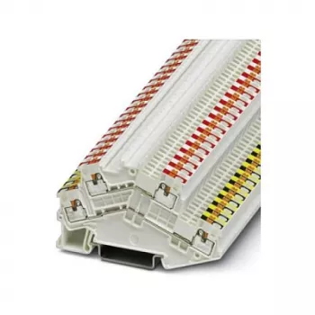 Phoenix 3214663 PTTBS 1,5/S-KNX Doppelstock-Klemme für KNX-Bussysteme, Push-in-Anschluss, Schwarz/Rot und Weiß/Gelb
