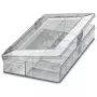 Phoenix Contact 5031524 Transparente rechteckige Aufbewahrungsbox aus Polystyrol mit Klappdeckel