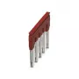 Phoenix Contact FBS 5-10 Steckbrücke, 5-polig, 10 mm Rastermaß, Rot 3005948