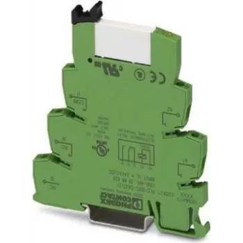 Phoenix Contact PLC-RSC-24UC/21 Schnittstellenrelais, 24V AC/DC Spule, 1 Wechslerkontakt, 6A, DIN-Schiene, Grün