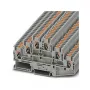 Phoenix Contact PT 2,5-3L 3-stöckiger Push-in-Reihenklemme, 2,5 mm², 24 A, 500 V, grau