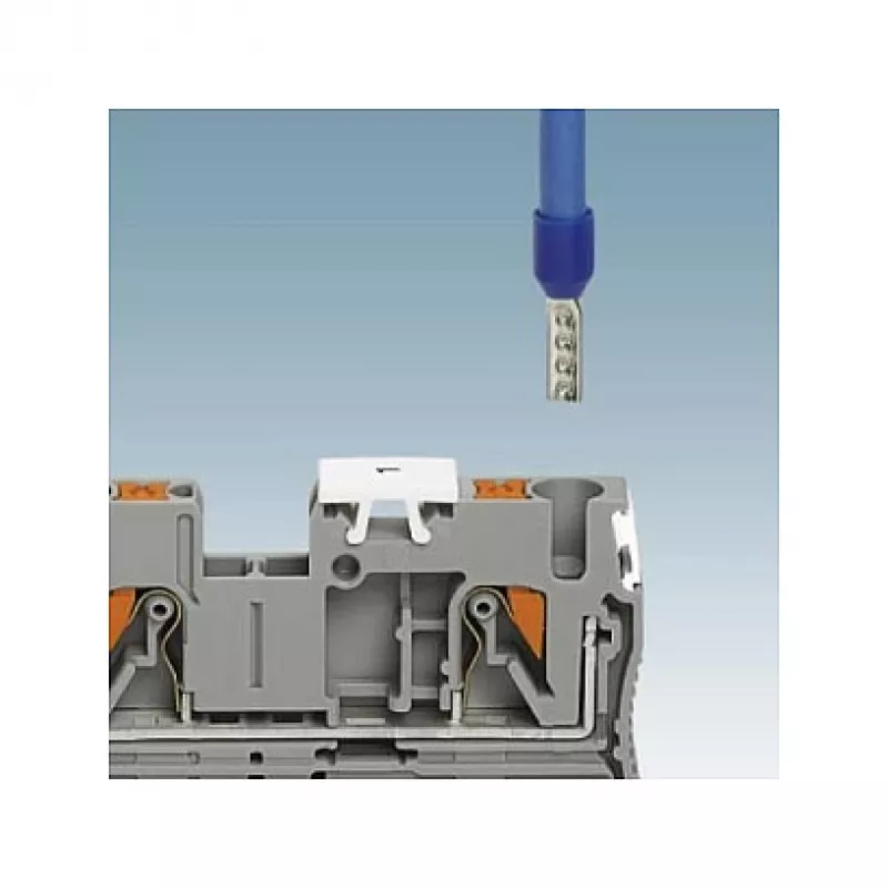 Phoenix Contact PT 2,5-QUATTRO Durchgangsklemme, Push-in, 4-Leiter, 2,5 mm², 800 V, 24 A, grau