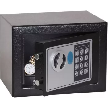 Phoenix Safe SS0721E Kompakter Einbruchschutz-Tresor für Home-Office mit elektronischem Tastenfeld, Dunkelgrau