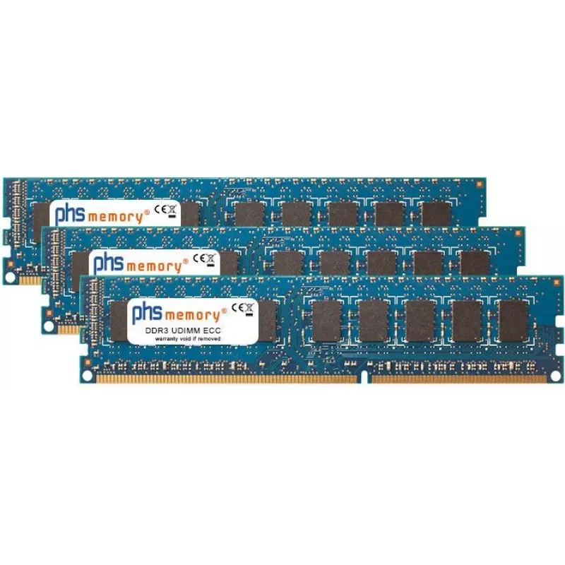 PHS-memory 24GB (3x8GB) DDR3 ECC UDIMM 1333MHz PC3-10600E Triple Channel Kit für Supermicro SuperServer 6026TT-BTRF SP580229