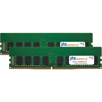 PHS-memory 64GB (2x32GB) Kit DDR4 ECC UDIMM 2400MHz PC4-19200E RAM für QNAP TVS-682 SP570504