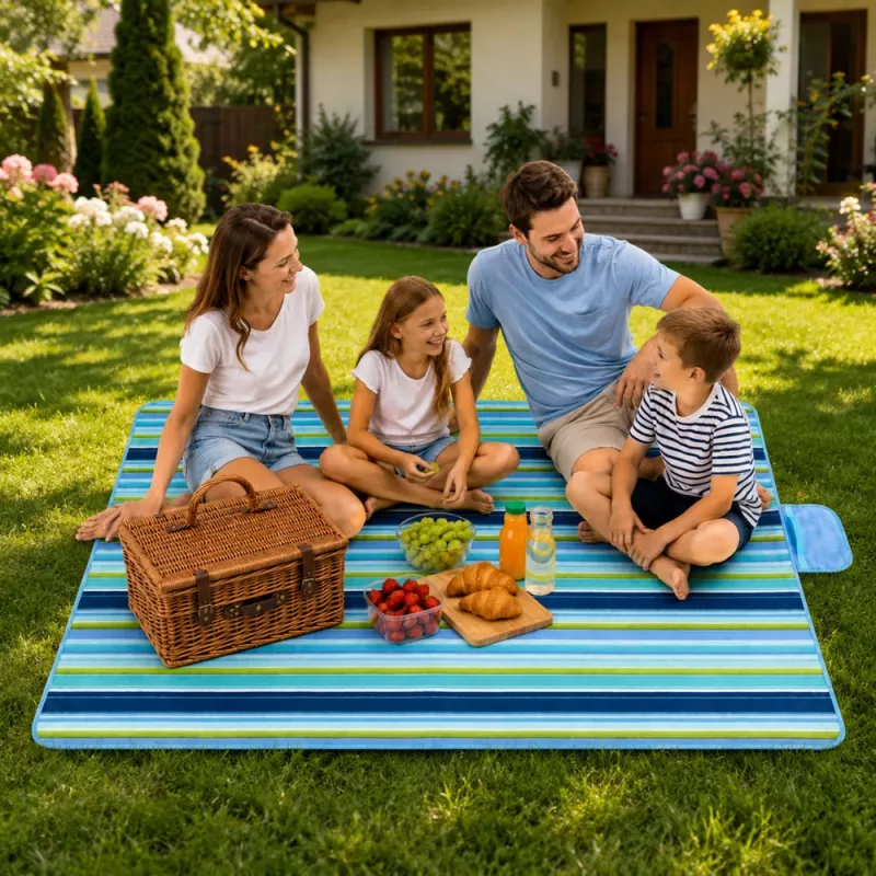 Picknick-Stranddecke faltbar LEAN Patterns 150 x 200 cm