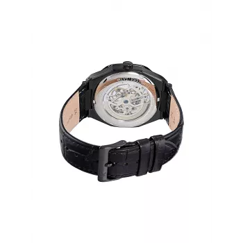 Pierre Cardin Herren Analog-Quarzuhr CF.1002.LB.1 42mm schwarzes Zifferblatt Lederarmband