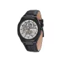 Pierre Cardin Herren Analog-Quarzuhr CF.1002.LB.1 42mm schwarzes Zifferblatt Lederarmband