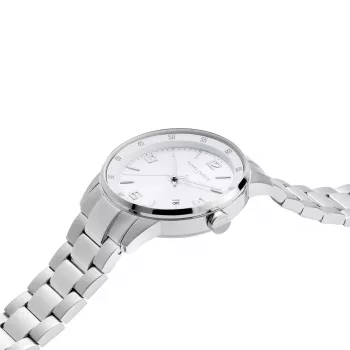 Pierre Cardin Herren Analog Quarzuhr CMR.0006 40mm Edelstahl Schwarzes Zifferblatt Lederarmband